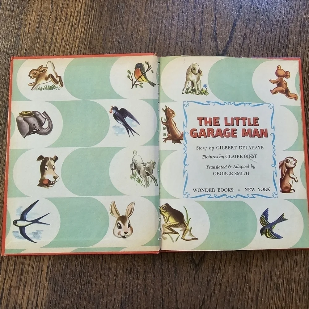 Vintage 1960's The Little Garage Man Wonder Book Children's Book